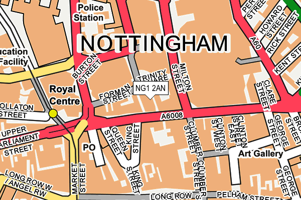 NG1 2AN map - OS OpenMap – Local (Ordnance Survey)