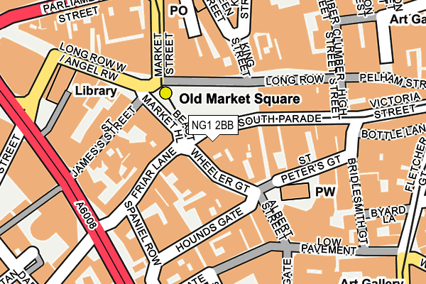 NG1 2BB map - OS OpenMap – Local (Ordnance Survey)