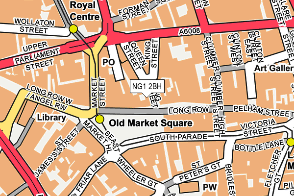 NG1 2BH map - OS OpenMap – Local (Ordnance Survey)