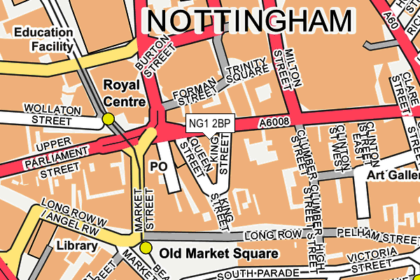 NG1 2BP map - OS OpenMap – Local (Ordnance Survey)