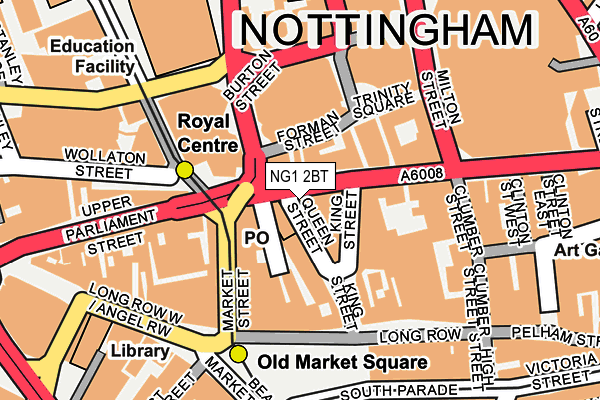 NG1 2BT map - OS OpenMap – Local (Ordnance Survey)