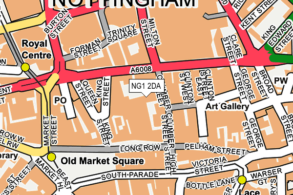 NG1 2DA map - OS OpenMap – Local (Ordnance Survey)