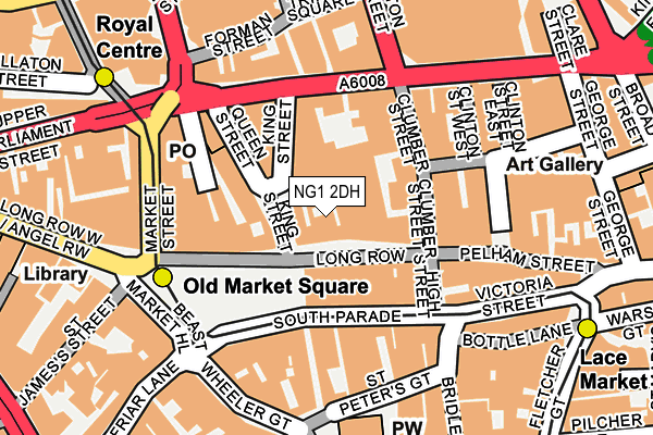 NG1 2DH map - OS OpenMap – Local (Ordnance Survey)