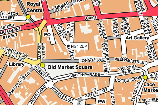 NG1 2DP map - OS OpenMap – Local (Ordnance Survey)