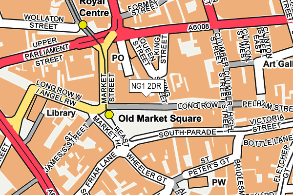 NG1 2DR map - OS OpenMap – Local (Ordnance Survey)