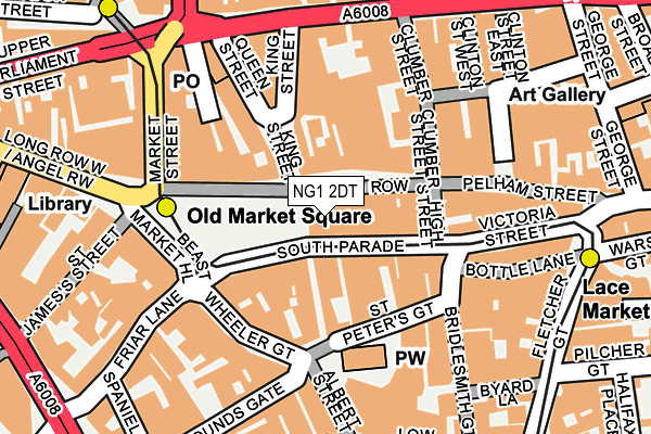 NG1 2DT map - OS OpenMap – Local (Ordnance Survey)