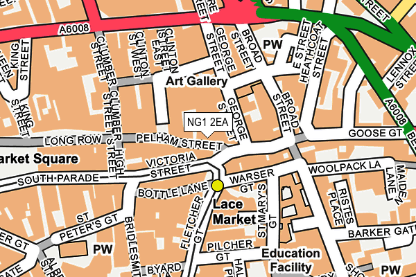 NG1 2EA map - OS OpenMap – Local (Ordnance Survey)