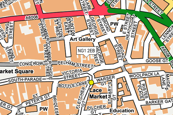 NG1 2EB map - OS OpenMap – Local (Ordnance Survey)