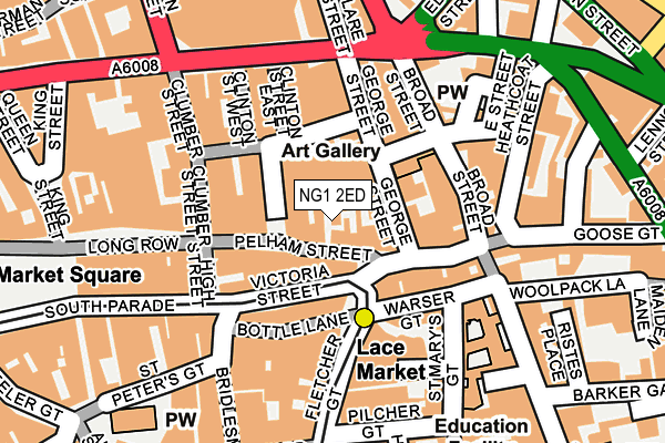 NG1 2ED map - OS OpenMap – Local (Ordnance Survey)