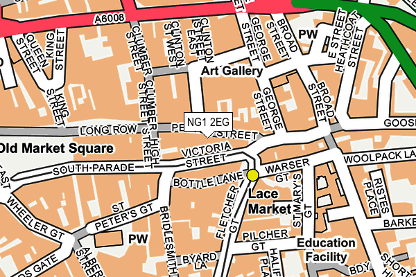 NG1 2EG map - OS OpenMap – Local (Ordnance Survey)