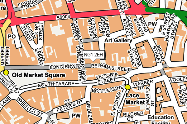 NG1 2EH map - OS OpenMap – Local (Ordnance Survey)