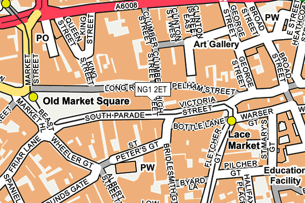 NG1 2ET map - OS OpenMap – Local (Ordnance Survey)