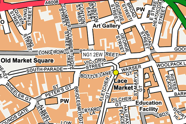 NG1 2EW map - OS OpenMap – Local (Ordnance Survey)