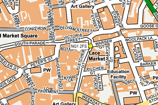 NG1 2FS map - OS OpenMap – Local (Ordnance Survey)