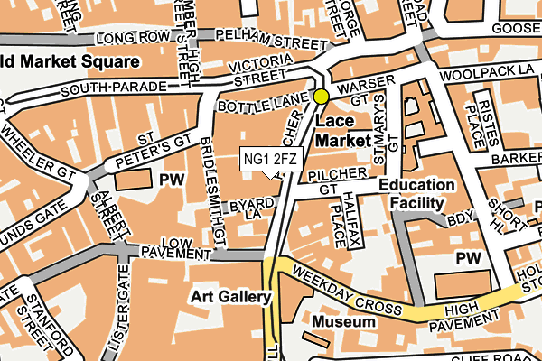 NG1 2FZ map - OS OpenMap – Local (Ordnance Survey)