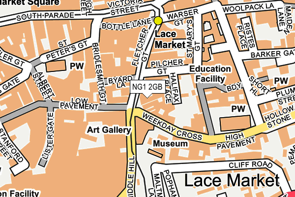 NG1 2GB map - OS OpenMap – Local (Ordnance Survey)