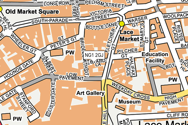 NG1 2GJ map - OS OpenMap – Local (Ordnance Survey)