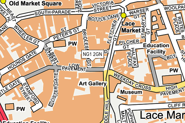 NG1 2GN map - OS OpenMap – Local (Ordnance Survey)