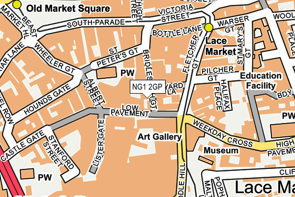 NG1 2GP map - OS OpenMap – Local (Ordnance Survey)