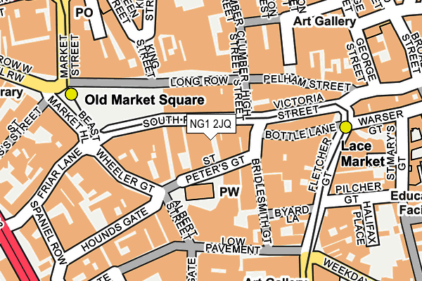 NG1 2JQ map - OS OpenMap – Local (Ordnance Survey)