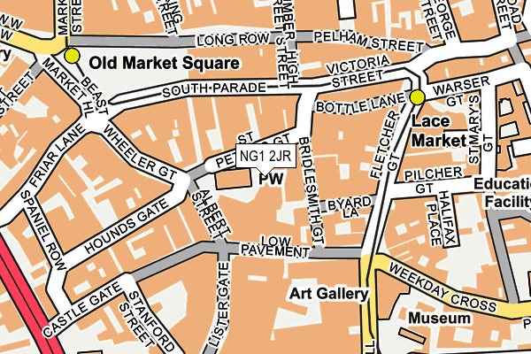 NG1 2JR map - OS OpenMap – Local (Ordnance Survey)