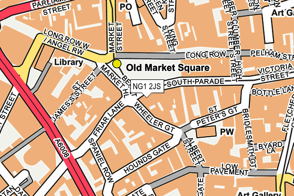 NG1 2JS map - OS OpenMap – Local (Ordnance Survey)