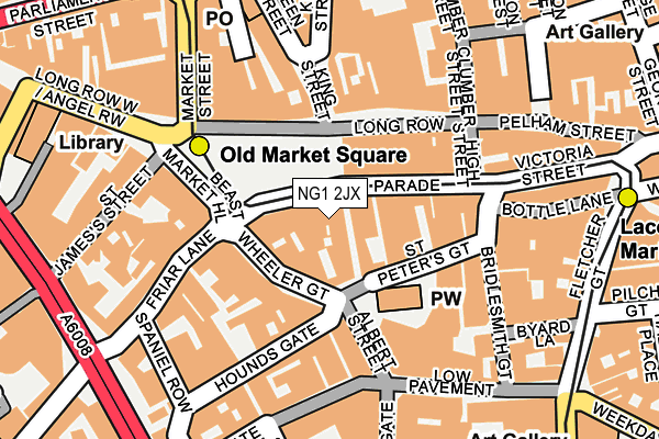 NG1 2JX map - OS OpenMap – Local (Ordnance Survey)