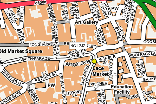 NG1 2JZ map - OS OpenMap – Local (Ordnance Survey)