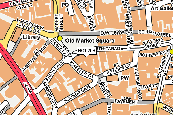 NG1 2LH map - OS OpenMap – Local (Ordnance Survey)