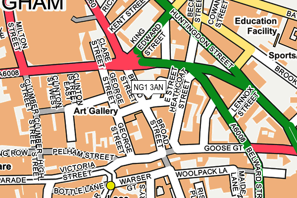 NG1 3AN map - OS OpenMap – Local (Ordnance Survey)