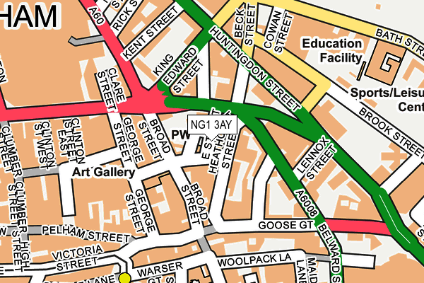 NG1 3AY map - OS OpenMap – Local (Ordnance Survey)