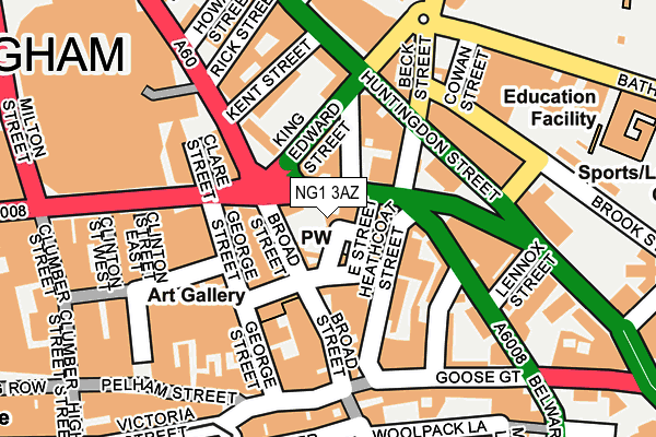Map of ARCSPACE (NOTTINGHAM) LIMITED at local scale
