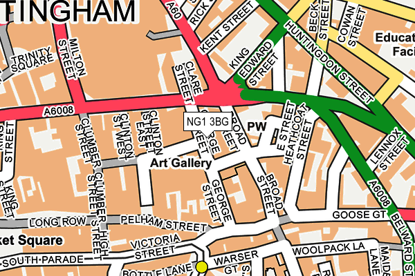 NG1 3BG map - OS OpenMap – Local (Ordnance Survey)