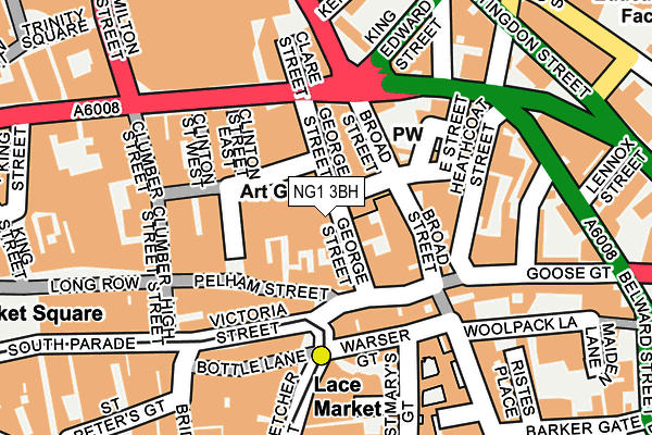 NG1 3BH map - OS OpenMap – Local (Ordnance Survey)