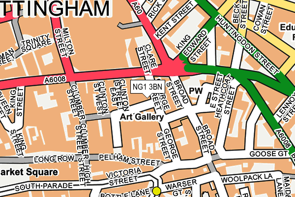 NG1 3BN map - OS OpenMap – Local (Ordnance Survey)