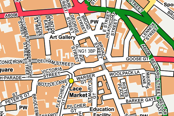 NG1 3BP map - OS OpenMap – Local (Ordnance Survey)