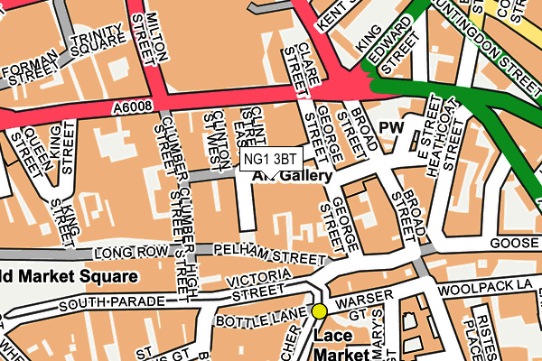 NG1 3BT map - OS OpenMap – Local (Ordnance Survey)