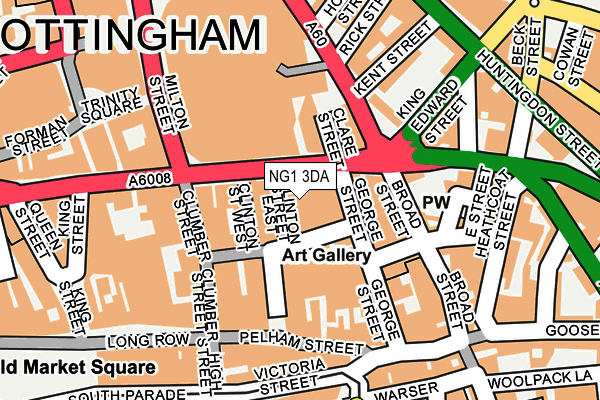NG1 3DA map - OS OpenMap – Local (Ordnance Survey)