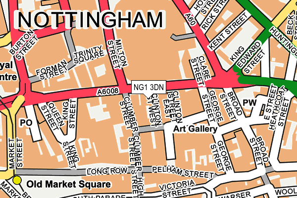 NG1 3DN map - OS OpenMap – Local (Ordnance Survey)