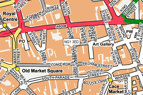 NG1 3ED map - OS OpenMap – Local (Ordnance Survey)