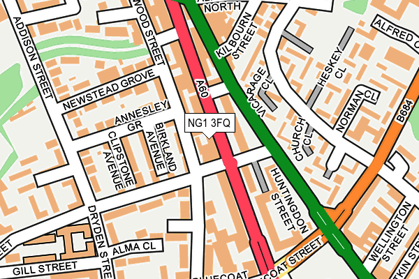 NG1 3FQ map - OS OpenMap – Local (Ordnance Survey)