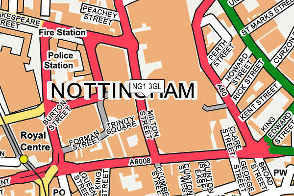 NG1 3GL map - OS OpenMap – Local (Ordnance Survey)