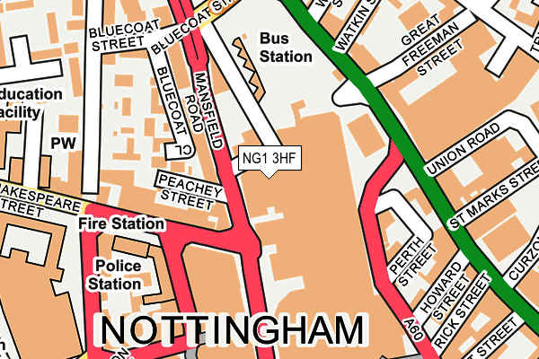 NG1 3HF map - OS OpenMap – Local (Ordnance Survey)