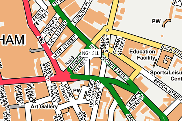 NG1 3LL map - OS OpenMap – Local (Ordnance Survey)