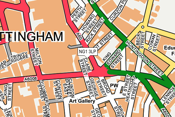 NG1 3LP map - OS OpenMap – Local (Ordnance Survey)