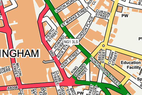 NG1 3LS map - OS OpenMap – Local (Ordnance Survey)