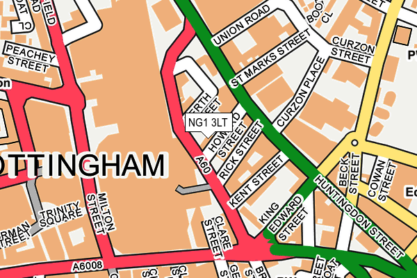 NG1 3LT map - OS OpenMap – Local (Ordnance Survey)