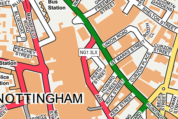 NG1 3LX map - OS OpenMap – Local (Ordnance Survey)