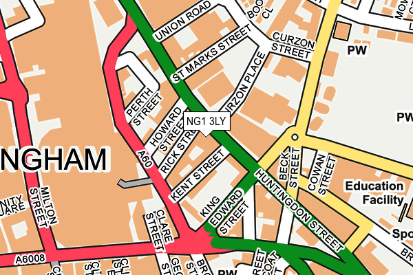 Map of ROTHWELL KITCHENS LTD at local scale