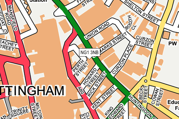 NG1 3NB map - OS OpenMap – Local (Ordnance Survey)